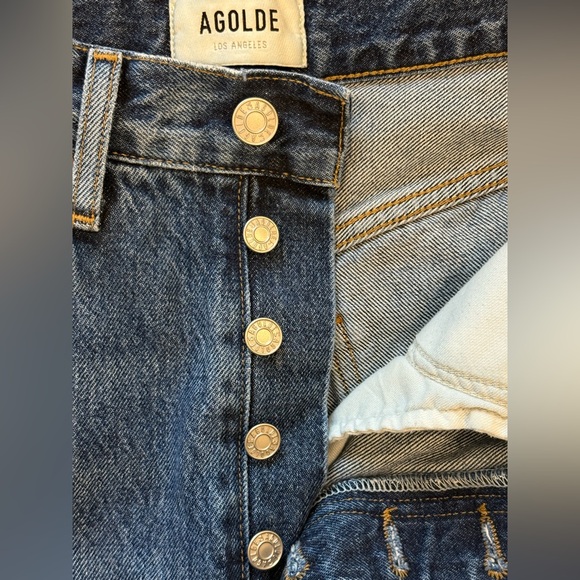 Agolde Blue Wide Leg Jeans - Picture 8 of 10